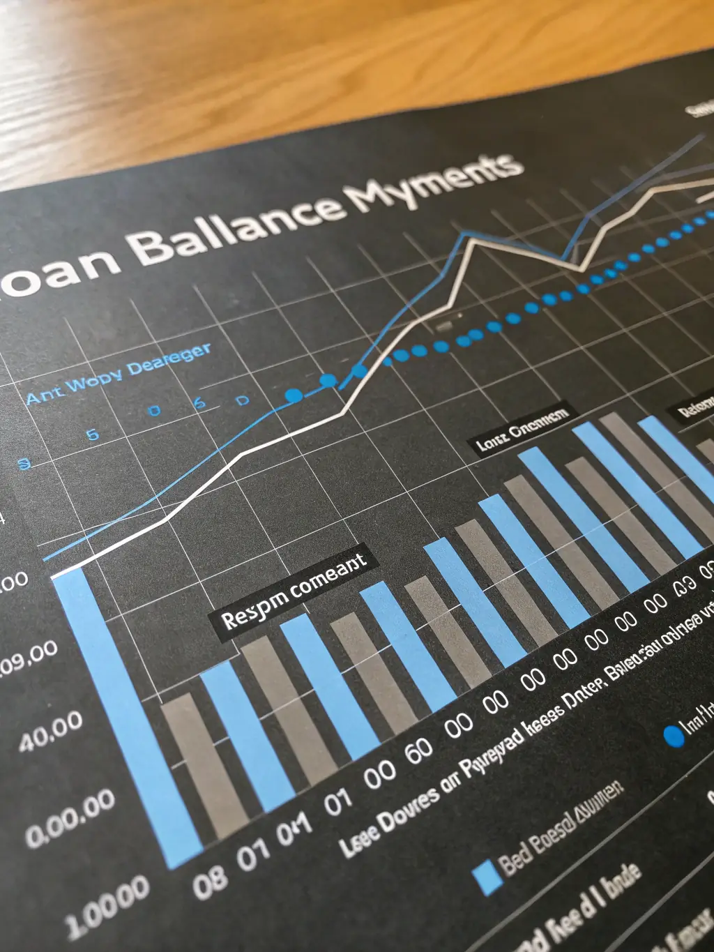 A graph showing manageable monthly payments over different loan terms, highlighting affordability.